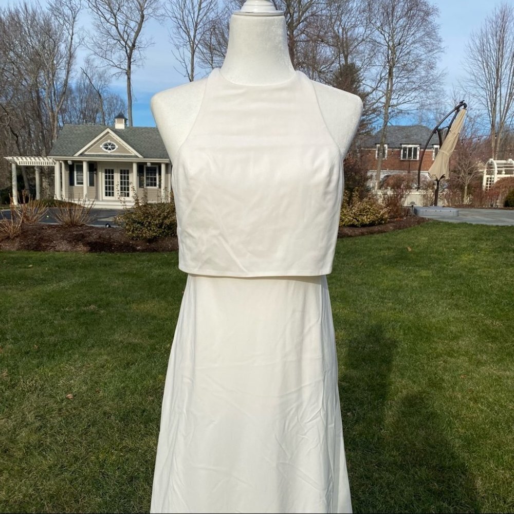 NWT Anthropologie BHLDN Jill Stuart Iva Crepe Maxi Dress Wedding Bridal Size 2 - Picture 5 of 17